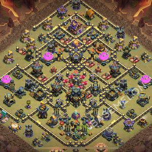 Aldea del Ayuntamiento Nivel 17 para Guerra, Anti 3 Estrellas Diseño 2025, #1040