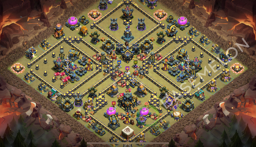 Aldea del Ayuntamiento Nivel 17 para Guerra, Anti 2 Estrellas Diseño 2025, #1041