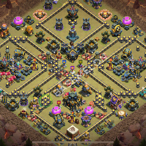 Aldea del Ayuntamiento Nivel 17 para Guerra, Anti 2 Estrellas Diseño 2025, #1041