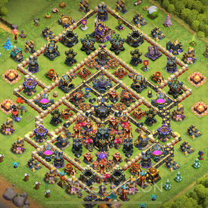 Rathaus Level 17 Farmen Base 2025, Anti 3 Sterne, Layout #1278