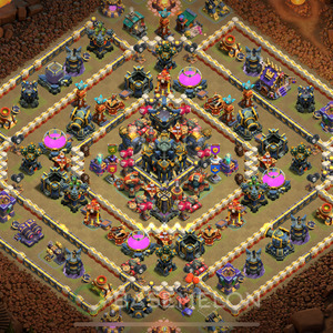 Town Hall Level 17 War Base Design 2025, Anti 2 Stars, Hybrid, Layout #1433