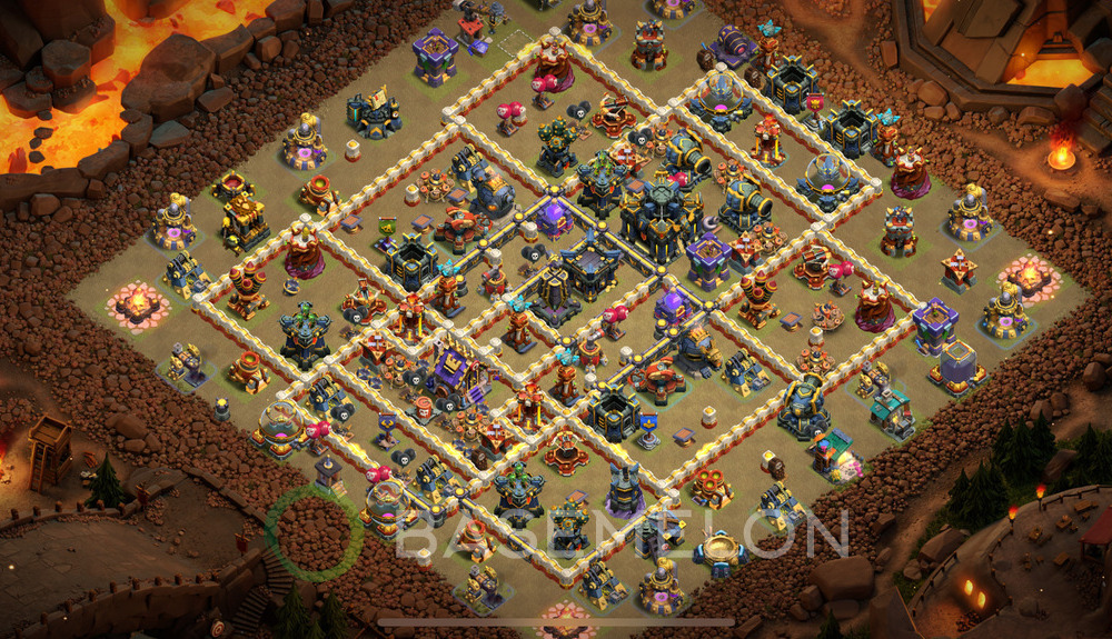 Town Hall Level 17 War Base Design 2025, Anti 3 Stars, Layout #1453