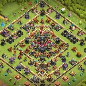 Town Hall Level 17 Trophy/Defense Base Design 2025, Layout #1548