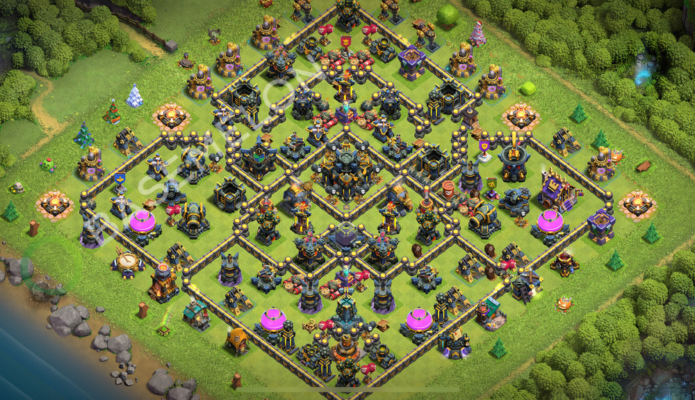 Aldea del Ayuntamiento Nivel 17 para Defensa, Anti 2 Estrellas, Liga Leyenda Diseño 2025, #1556