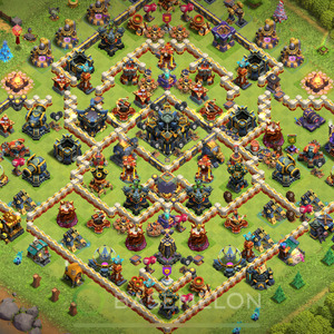 Town Hall Level 17 Trophy/Defense Base Design 2025, Anti 2 Stars, Legend League, Layout #1556