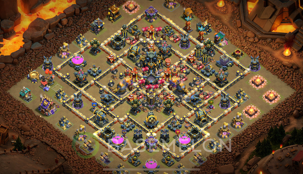 Town Hall Level 17 War Base Design 2025, Anti 3 Stars, Layout #1780
