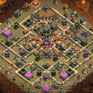 Town Hall Level 17 War Base Design 2025, Anti 3 Stars, Layout #1780