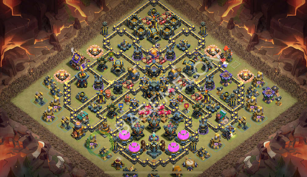 Aldea del Ayuntamiento Nivel 17 para Guerra, Anti Aéreo Diseño 2025, #1784