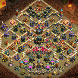 Town Hall Level 17 War Base Design 2025, Anti Air, Layout #1784