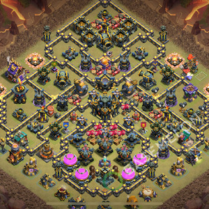 Aldea del Ayuntamiento Nivel 17 para Guerra, Anti Aéreo Diseño 2025, #1784