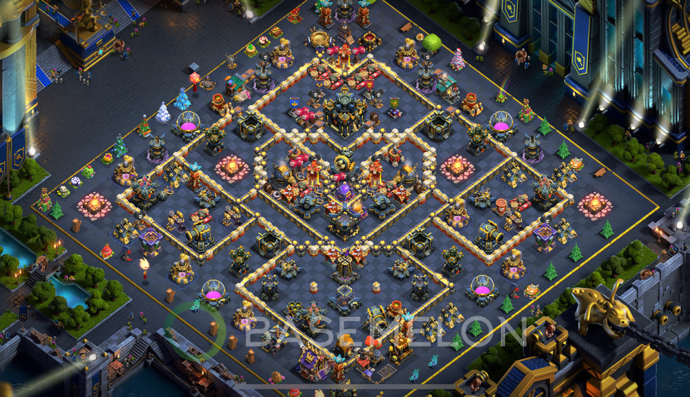 Rathaus Level 17 Verteidigung Base 2025, Anti 3 Sterne, Layout #1837