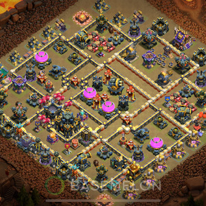 Town Hall Level 17 War Base Design 2025, Hybrid, Layout #1839