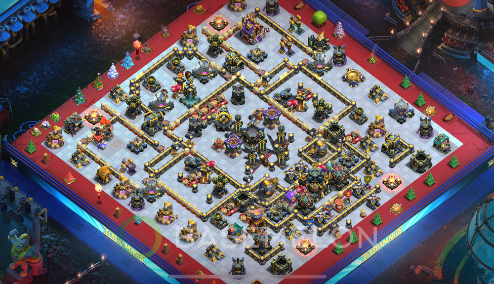 Rathaus Level 17 Verteidigung Base 2025, Legend Liga, Layout #1852