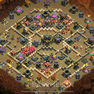 Rathaus Level 17 Krieg Base 2025, Anti 3 Sterne, Layout #1876