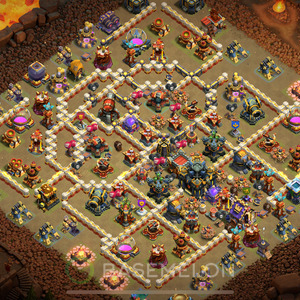 Town Hall Level 17 War Base Design 2025, Anti 3 Stars, Layout #1883