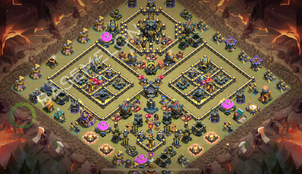 Aldea del Ayuntamiento Nivel 17 para Guerra, Anti 3 Estrellas Diseño 2025, #1887