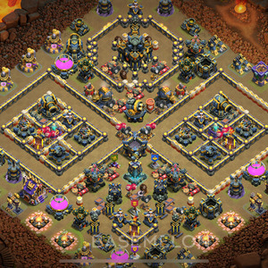 Rathaus Level 17 Krieg Base 2025, Anti 3 Sterne, Layout #1887