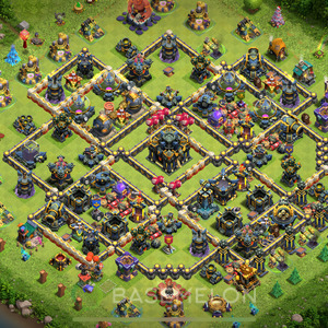 Town Hall Level 17 Trophy/Defense Base Design 2025, Anti 3 Stars, Hybrid, Layout #2004