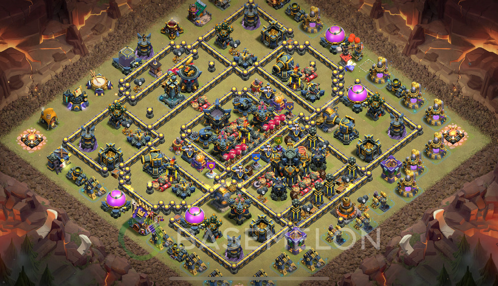 Town Hall Level 17 War Base Design 2025, Anti 2 Stars, Layout #2008