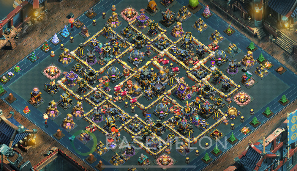 Rathaus Level 17 Verteidigung Base 2025, Anti 2 Sterne, Legend Liga, Layout #2089