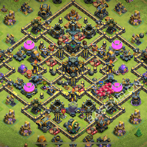 Aldea del Ayuntamiento Nivel 17 para Defensa, Anti 2 Estrellas, Híbrido Diseño 2025, #2091