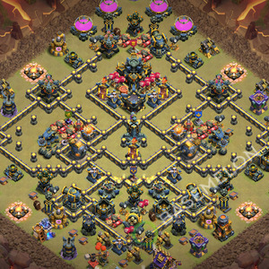 Town Hall Level 17 War Base Design 2026, Anti Everything, Layout #2159