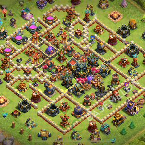 Aldea del Ayuntamiento Nivel 17 para Defensa, Anti 2 Estrellas, Híbrido Diseño 2025, #2196