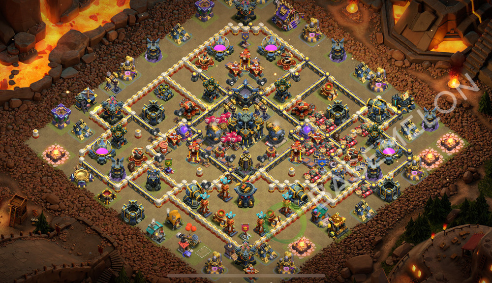 Rathaus Level 17 Krieg Base 2025, Anti 2 Sterne, Layout #2253