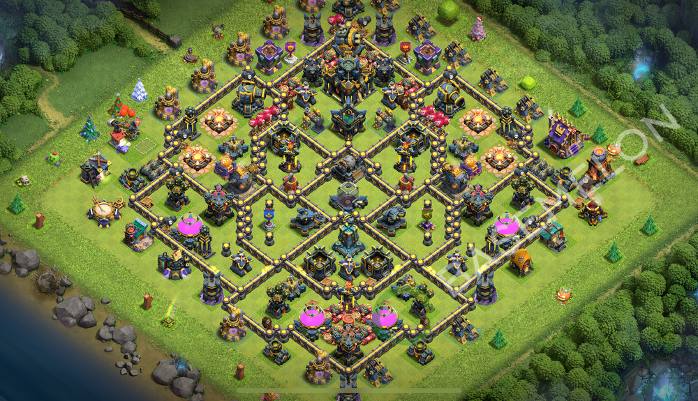 Rathaus Level 17 Farmen Base 2025, Anti Alles, Layout #2318