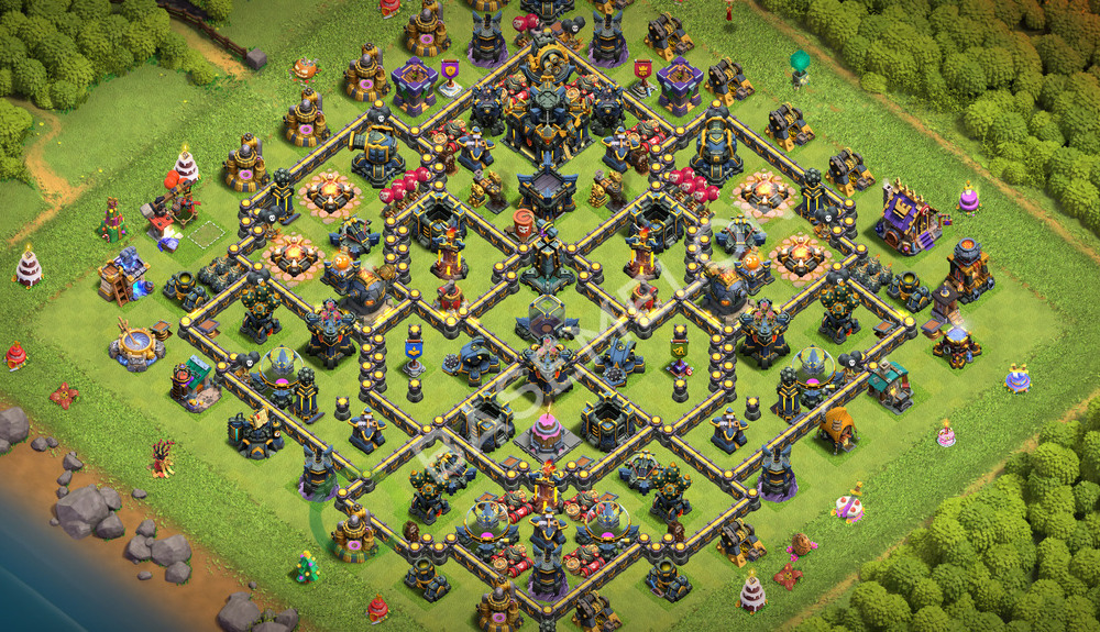 Town Hall Level 17 Farm Base Design 2026, Anti Everything, Layout #2318