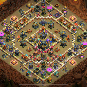 Town Hall Level 17 War Base Design 2025, Anti 2 Stars, Hybrid, Layout #2362