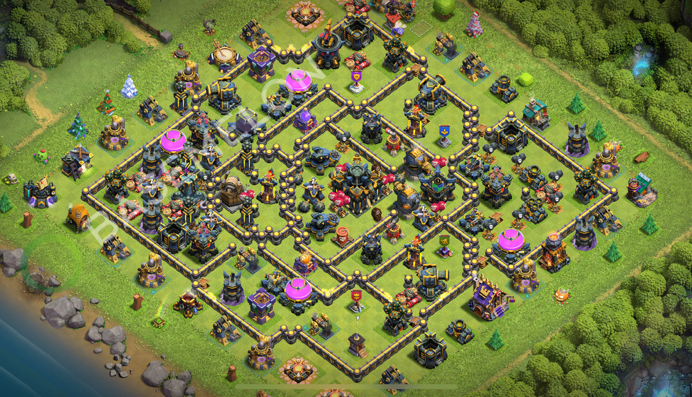 Town Hall Level 17 Farm Base Design 2025, Anti 3 Stars, Hybrid, Layout #2376