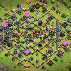 Town Hall Level 17 Farm Base Design 2025, Anti 3 Stars, Hybrid, Layout #2376