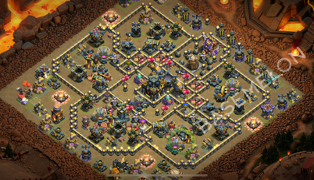 Town Hall Level 17 War Base Design 2026, Anti 2 Stars, Hybrid, Layout #2550