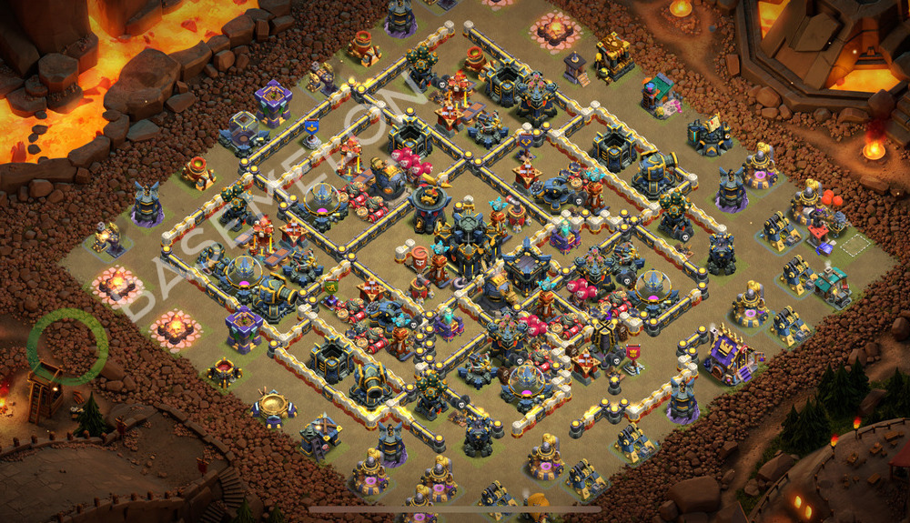 Aldea del Ayuntamiento Nivel 17 para Guerra, Anti 3 Estrellas Diseño 2026, #2758