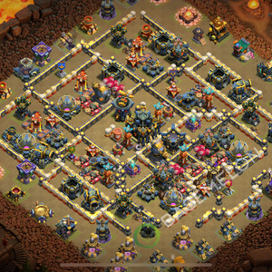 Aldea del Ayuntamiento Nivel 17 para Guerra, Anti 3 Estrellas Diseño 2026, #2758