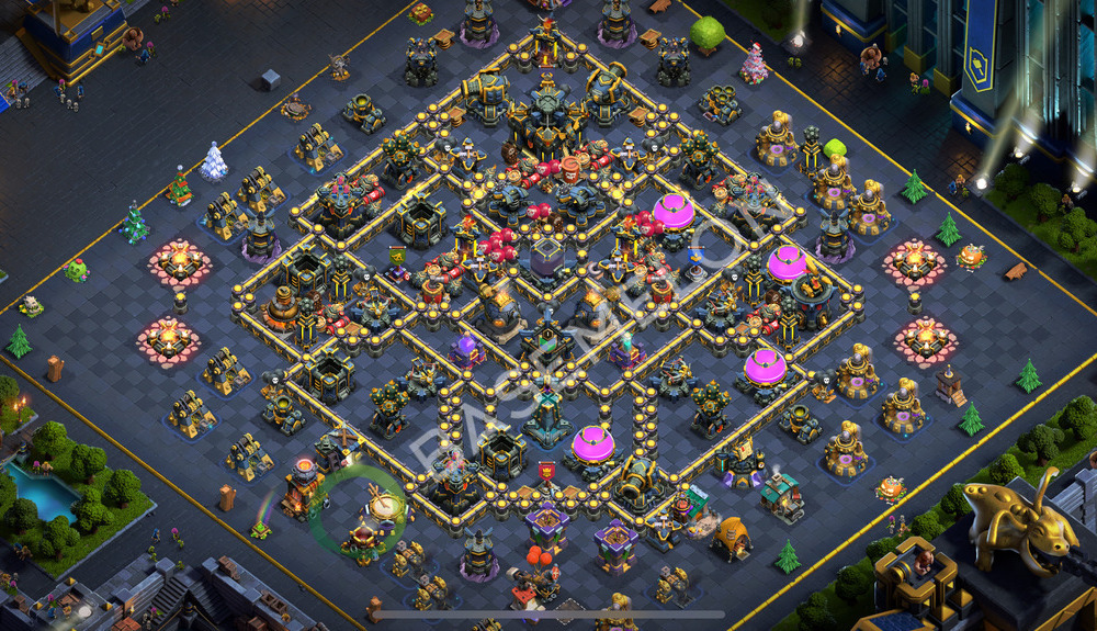 Aldea del Ayuntamiento Nivel 17 para Farming, Anti 3 Estrellas Diseño 2026, #2779