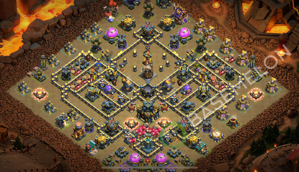 Aldea del Ayuntamiento Nivel 17 para Guerra, Anti 3 Estrellas Diseño 2026, #2809