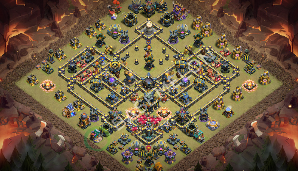 Town Hall Level 17 War Base Design 2026, Anti 3 Stars, Layout #2809