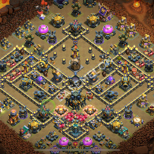 Aldea del Ayuntamiento Nivel 17 para Guerra, Anti 3 Estrellas Diseño 2026, #2809