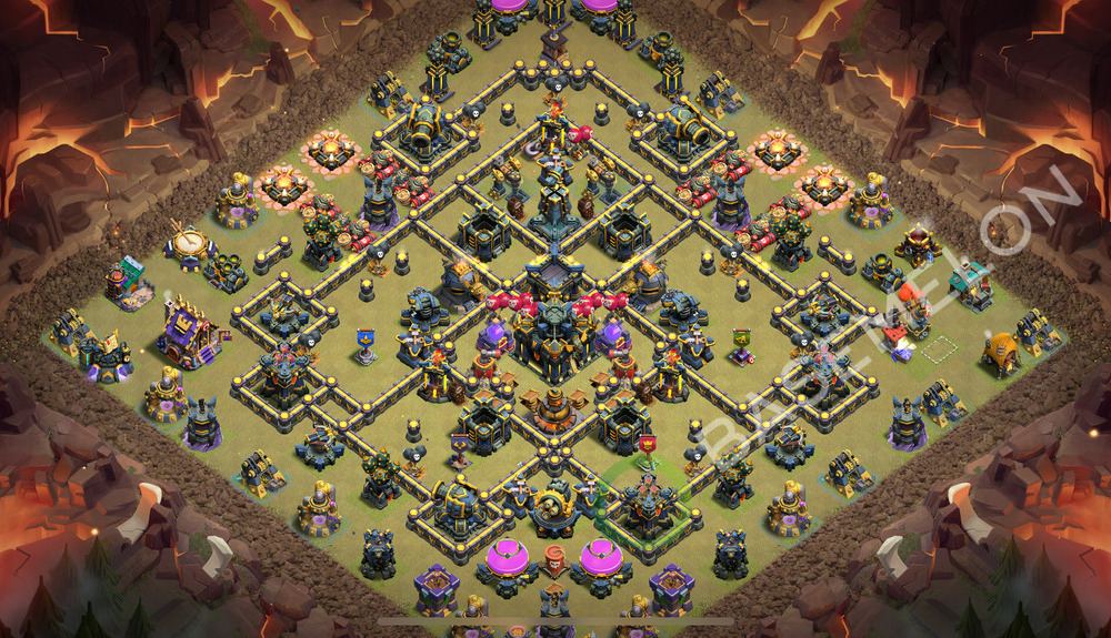 Town Hall Level 17 War Base Design 2026, Anti 2 Stars, Layout #3185