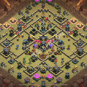 Town Hall Level 17 War Base Design 2026, Anti 2 Stars, Layout #3185