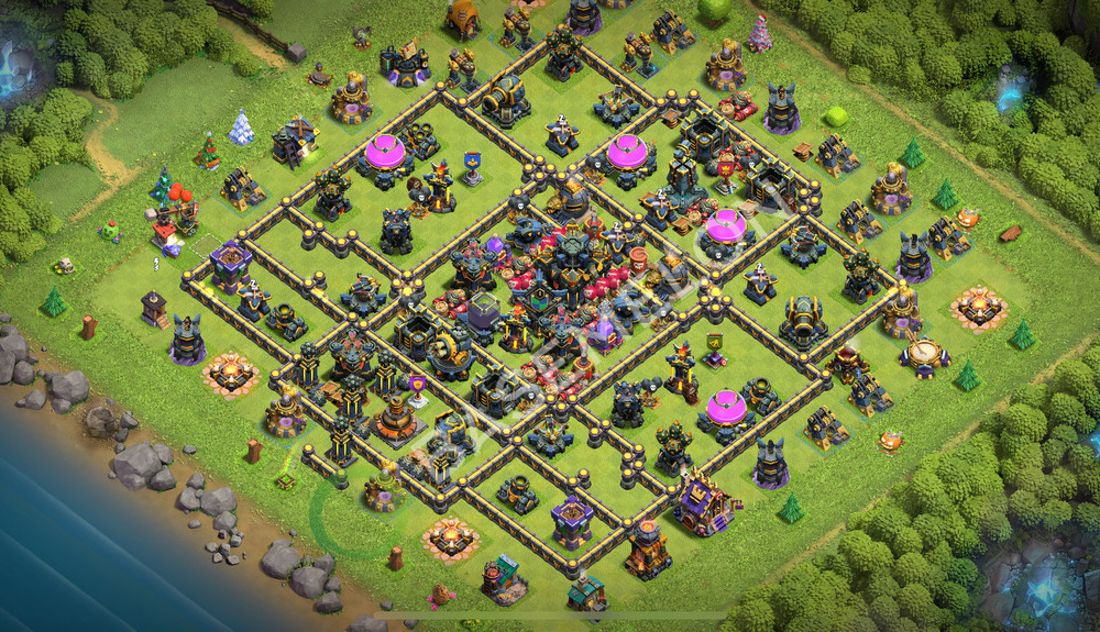 Town Hall Level 17 Farm Base Design 2026, Anti Everything, Hybrid, Layout #3224