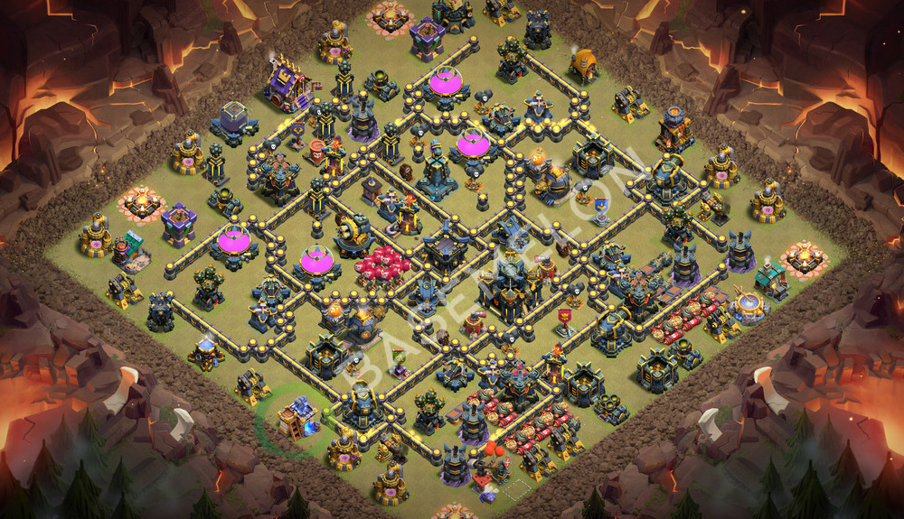 Town Hall Level 17 War Base Design 2026, Hybrid, Layout #3302