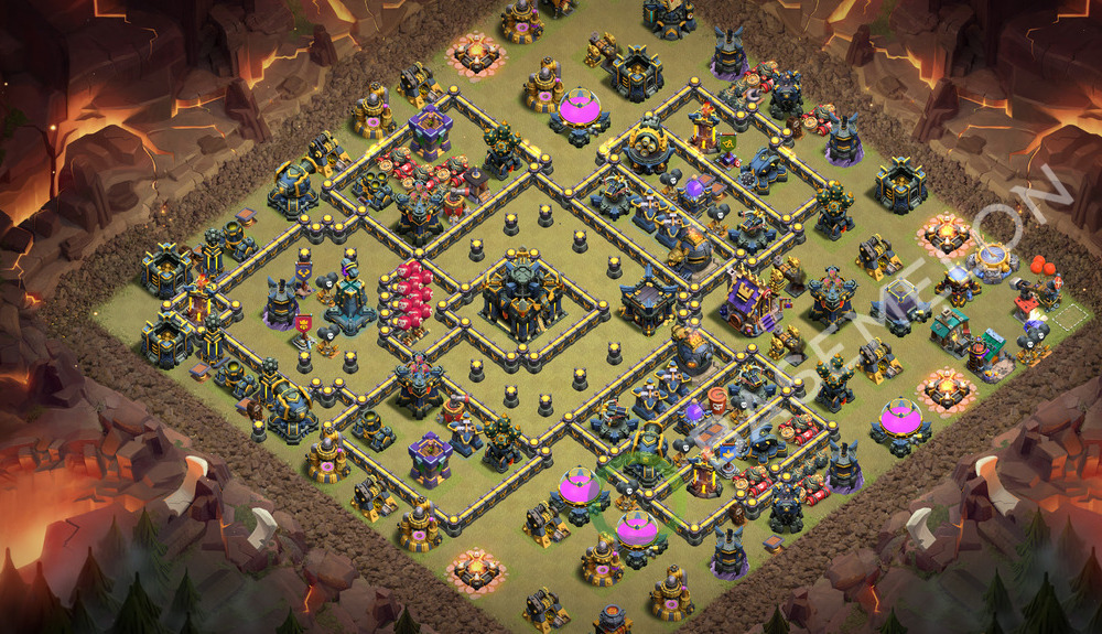 Town Hall Level 17 War Base Design 2026, Anti 3 Stars, Layout #3371