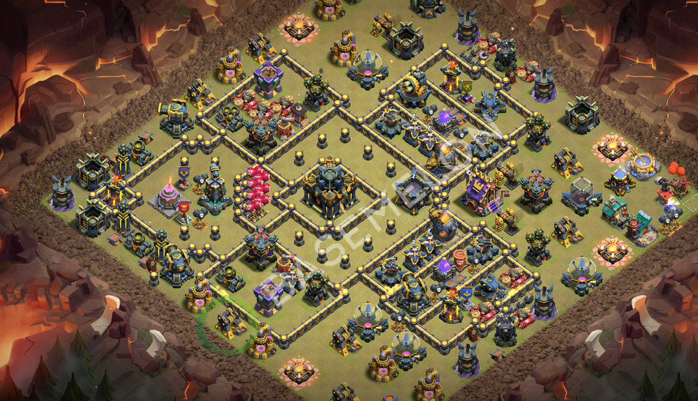 Town Hall Level 17 War Base Design 2026, Anti 3 Stars, Layout #3371