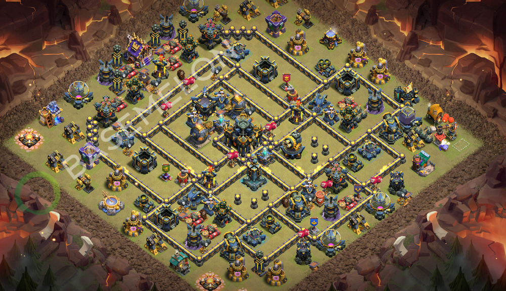 Town Hall Level 17 War Base Design 2026, Anti 3 Stars, Layout #3374