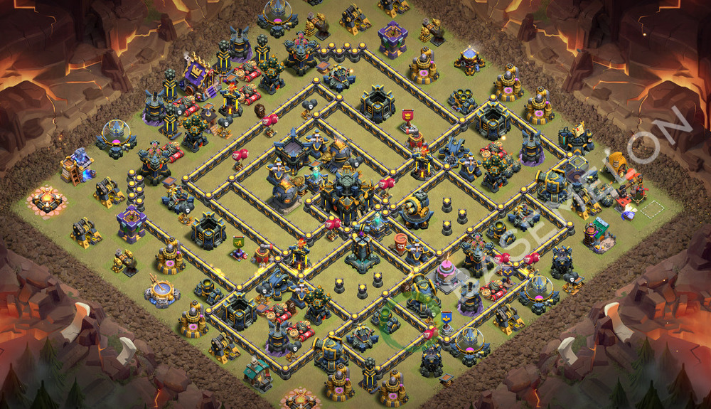 Town Hall Level 17 War Base Design 2026, Anti 3 Stars, Layout #3374