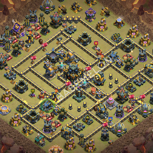 Town Hall Level 17 War Base Design 2026, Anti 3 Stars, Layout #3374