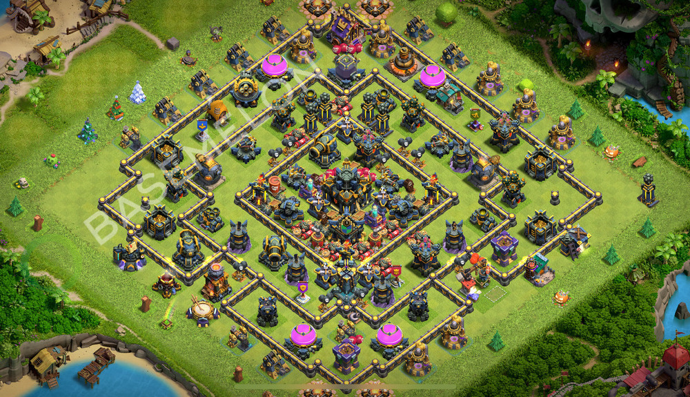 Town Hall Level 17 Trophy/Defense Base Design 2026, Anti Everything, Hybrid, Layout #3378